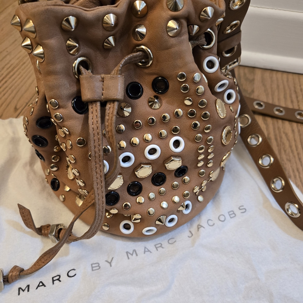 Marc by Marc Jacobs Tan Studded Bucket Bag
